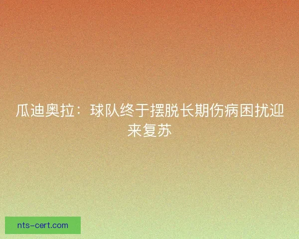 瓜迪奥拉:球队终于摆脱长期伤病困扰迎来复苏 瓜迪奥拉:球队终于摆脱长期伤病困扰迎来复苏