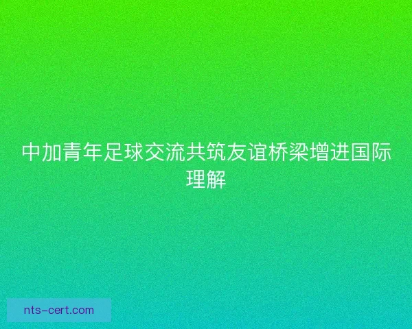 中加青年足球交流共筑友谊桥梁增进国际理解 中加青年足球交流共筑友谊桥梁增进国际理解